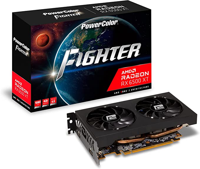 PowerColor Fighter AMD Radeon RX 6500XT Gaming Graphics Card with 4GB