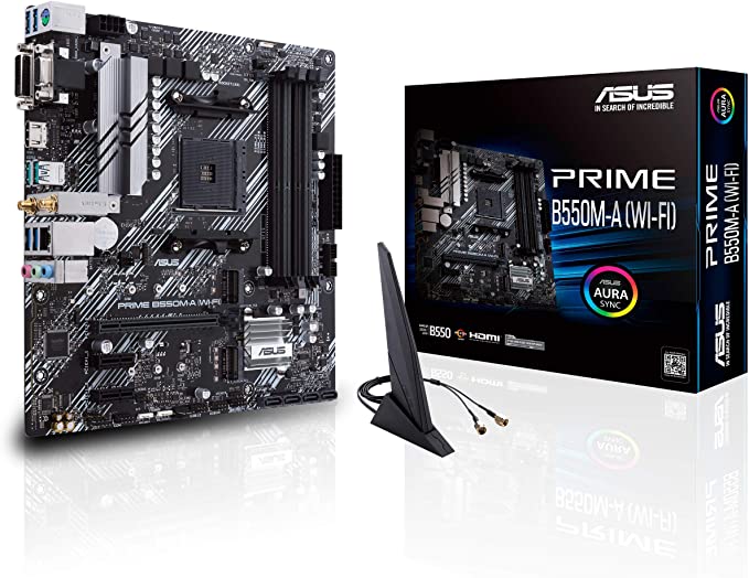 ASUS Prime B550M-A WiFi AMD AM4 with WiFi6 AX200
