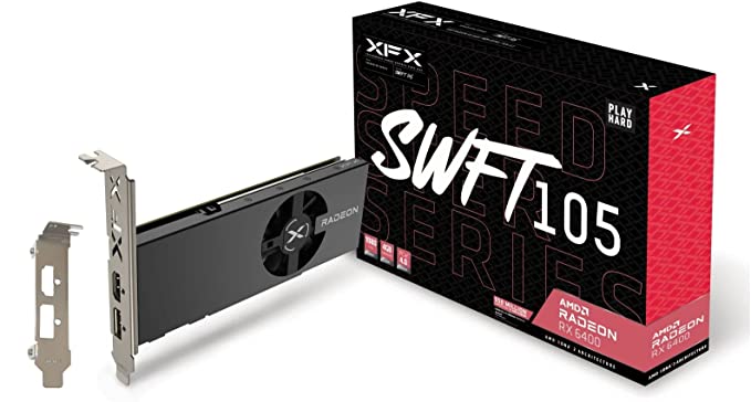 XFX Speedster SWFT105 Radeon RX 6400 Gaming Graphics Card 4GB GDDR6