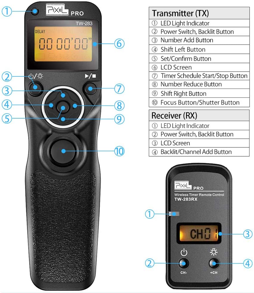 Pixel TW-283 N3 Shutter Remote Control