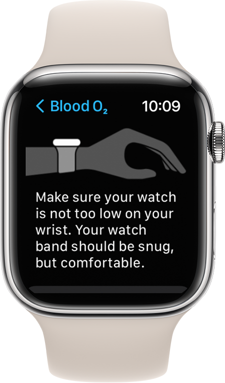 Blood O2 app on Apple Watch