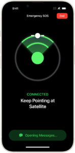 Point to the satellite to send your text message