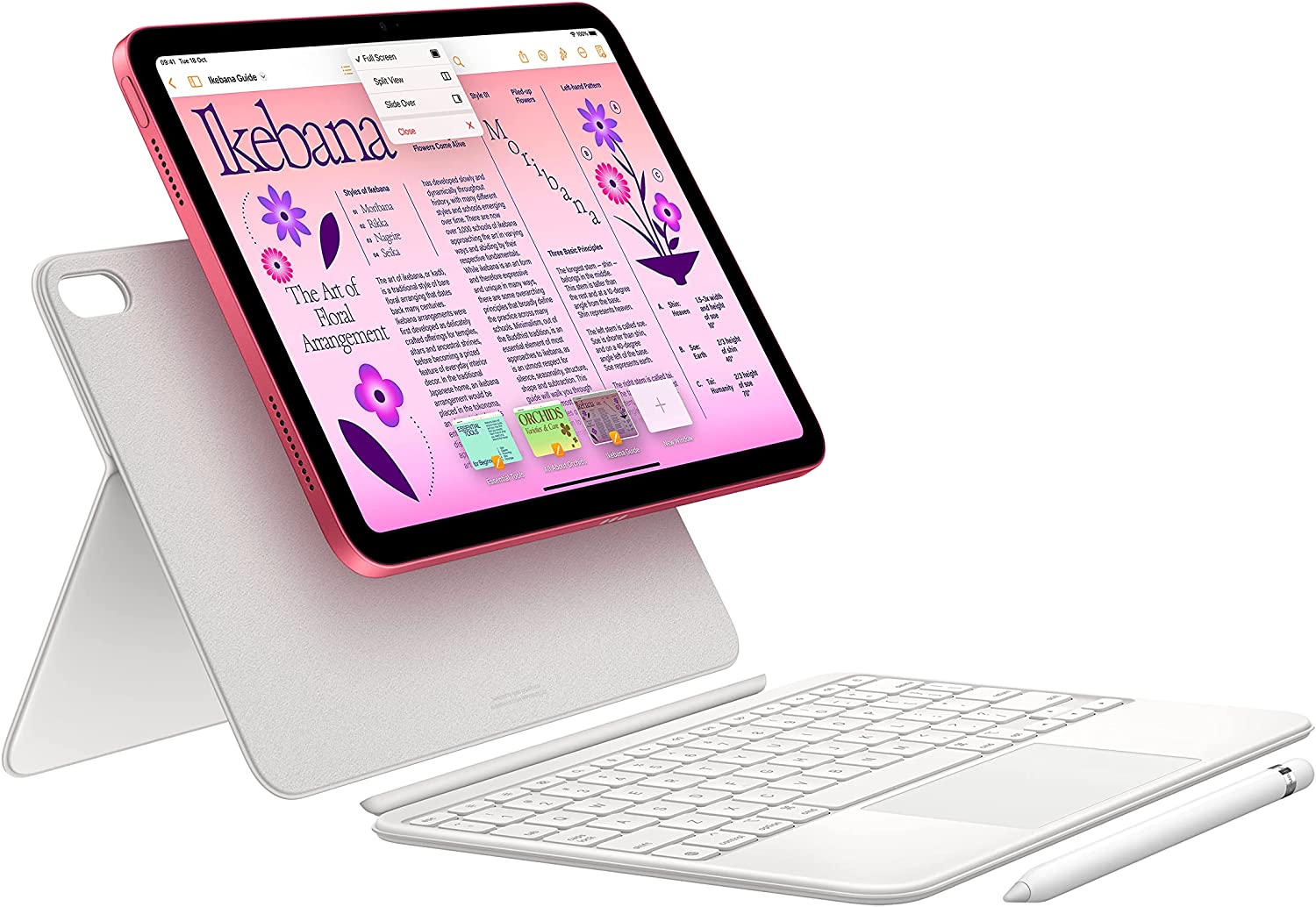 Apple iPad 10th gen 2022 with optional Apple Pencil 1 and Magic Keyboard Folio